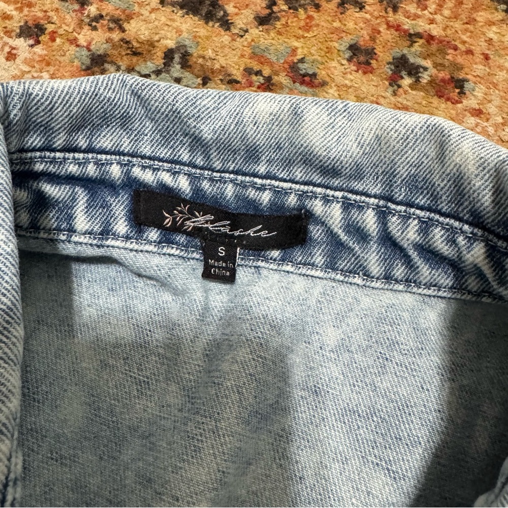 Denim Button-Up Jacket - image 4